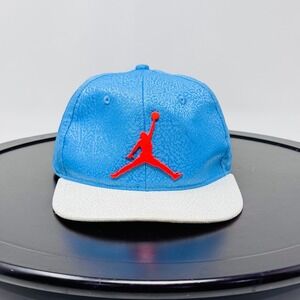 Jordan Hat Youth OS Blue White Jumpman Elephant Print Snapback Cap